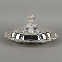 LIPMAN BROS Old English Reproduction Silverplate Covered Entree Dish