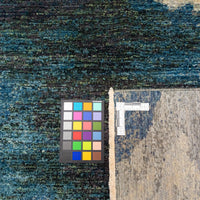 Wool Rug Blue And Gray Modern Abstract