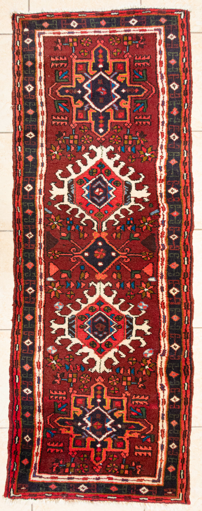 Hand Knotted Wool Karajeh Persian Runner