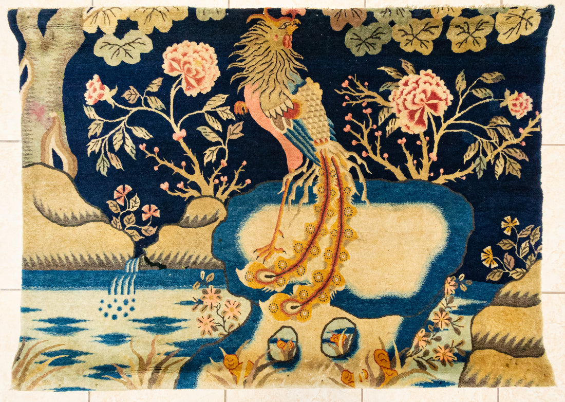 Asian Wool Phoenix Wall Hanging