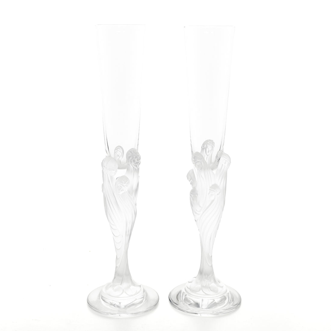 ERTE Majestique Crystal Champagne Flutes Set of 2