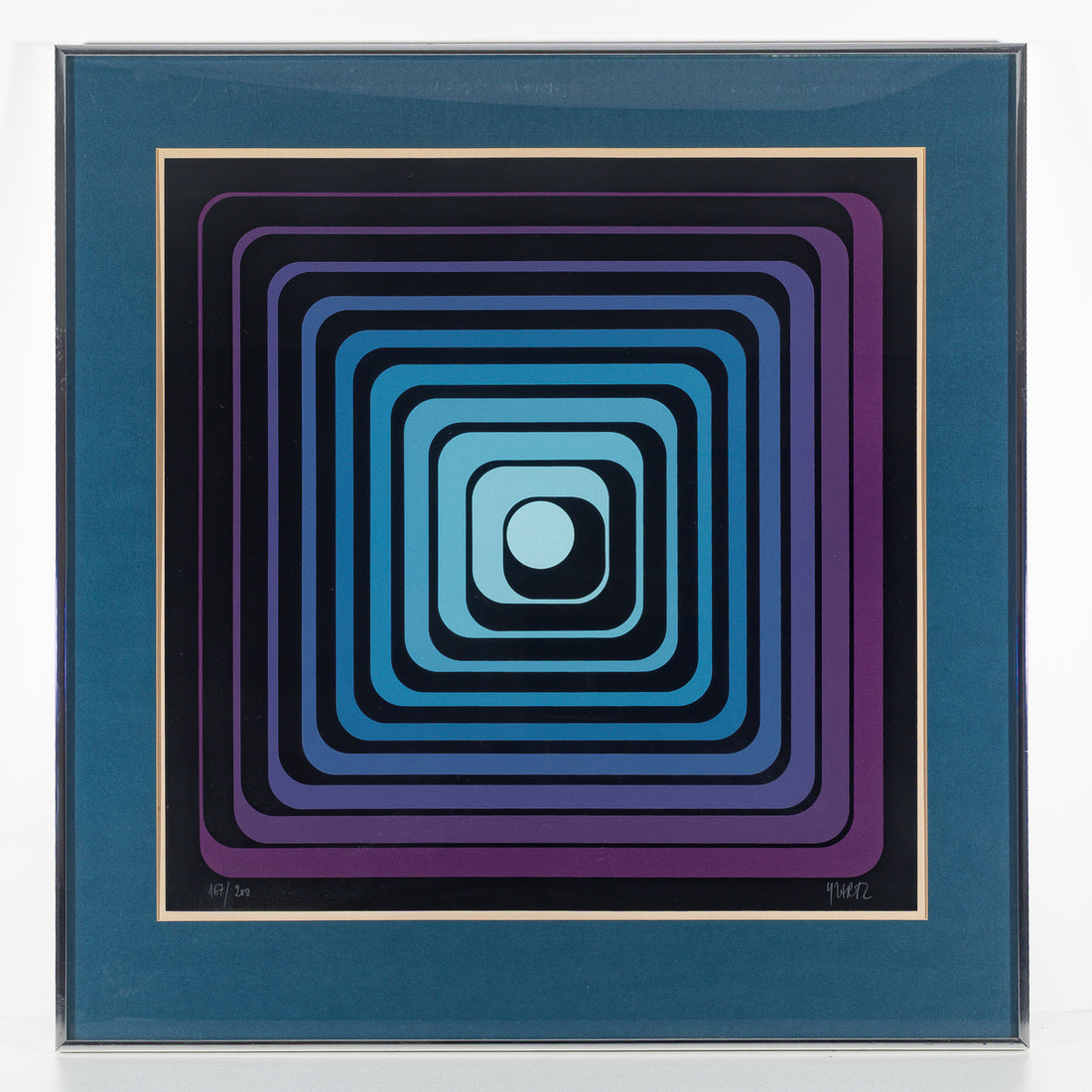 Jean Pierre "Yvaral" Vasarely (French 1934-2002) Op Art Serigraph/Screenprint on paper