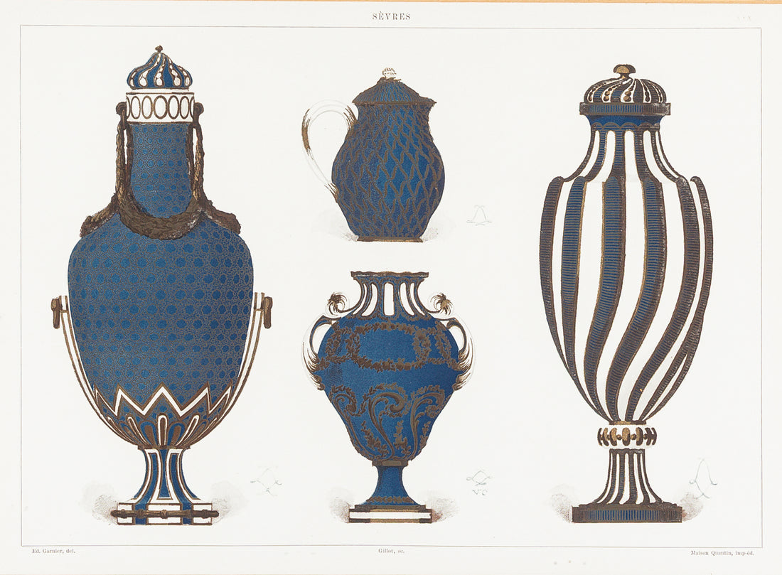 Edouard Garnier (French) Framed Sevres Book Plate XXX (30)