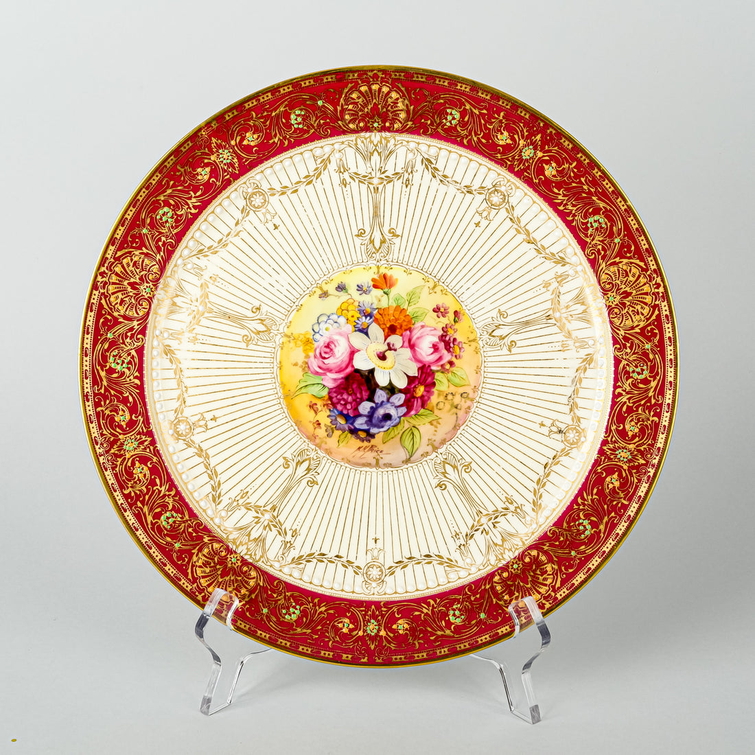ROYAL WORCESTOR C2690 Horace Price Floral Dinner Plates Set Of 12