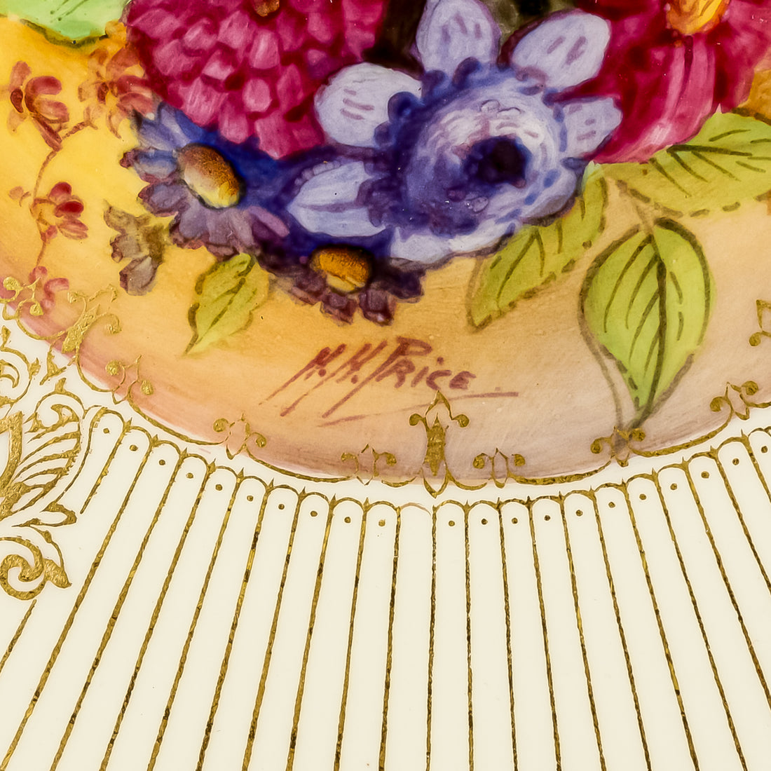 ROYAL WORCESTOR C2690 Horace Price Floral Dinner Plates Set Of 12
