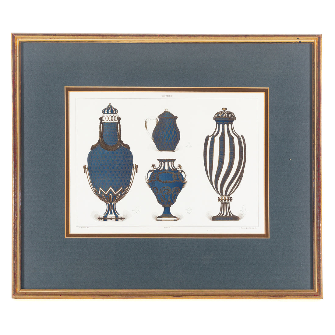 Edouard Garnier (French) Framed Sevres Book Plate XXX (30)