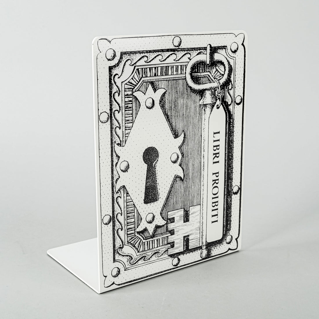 FORNASETTI Libri Proibiti Enamelled Bookend