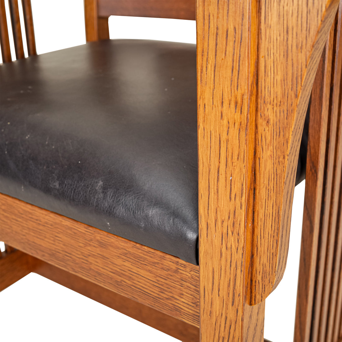 Mission Oak Chairs Leather Set of 10