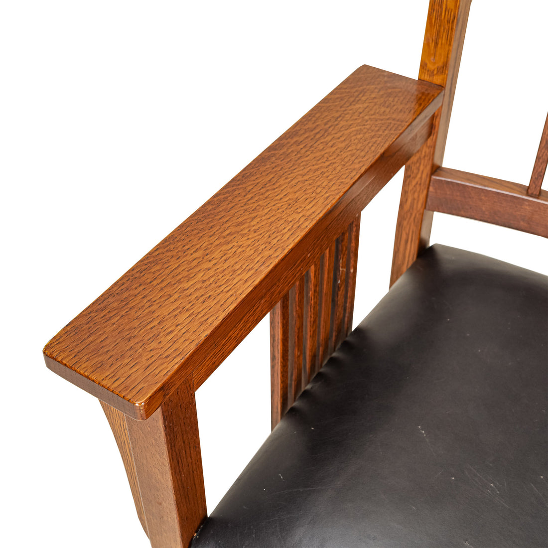 Mission Oak Chairs Leather Set of 10