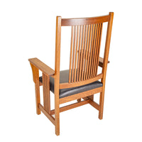 Mission Oak Chairs Leather Set of 10