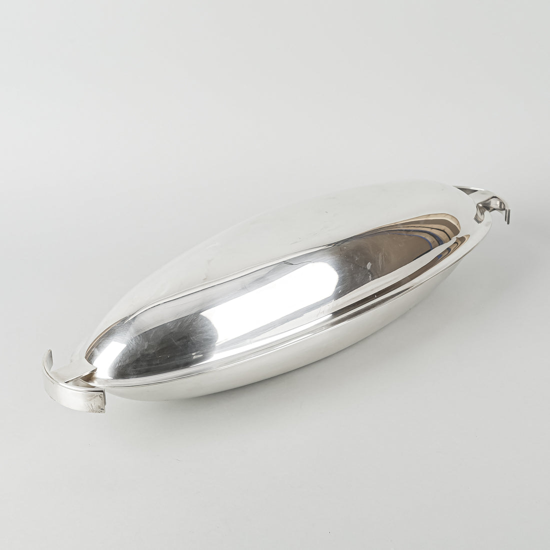 SABATTINI Conch-Table Silverplate Covered Fish Serving Dish