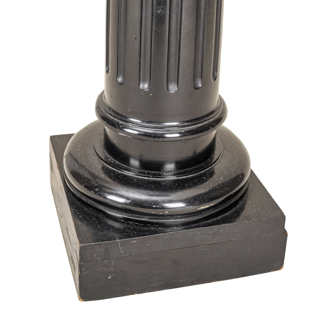 Black Painted Wooden Pillar