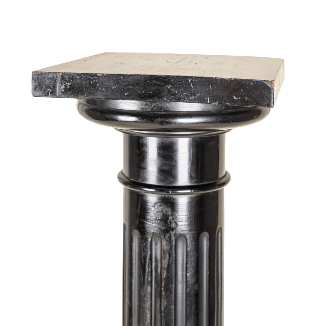 Black Painted Wooden Pillar