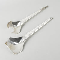 SABATTINI Pallas/Modernist Silver Plate Salad Servers Set of 2