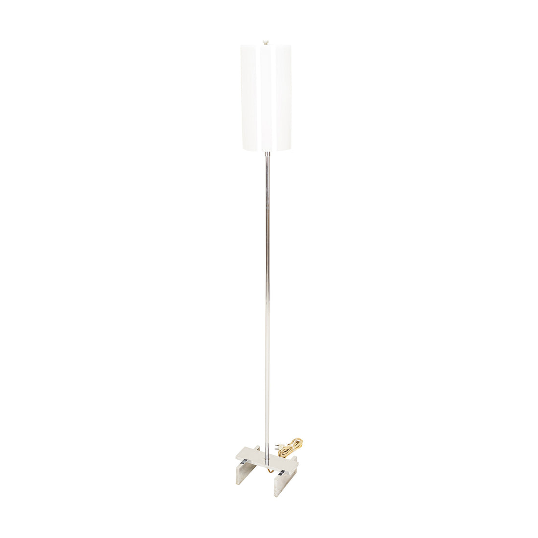 HABITAT Vintage Chrome Lamp w/White Acrylic Shade
