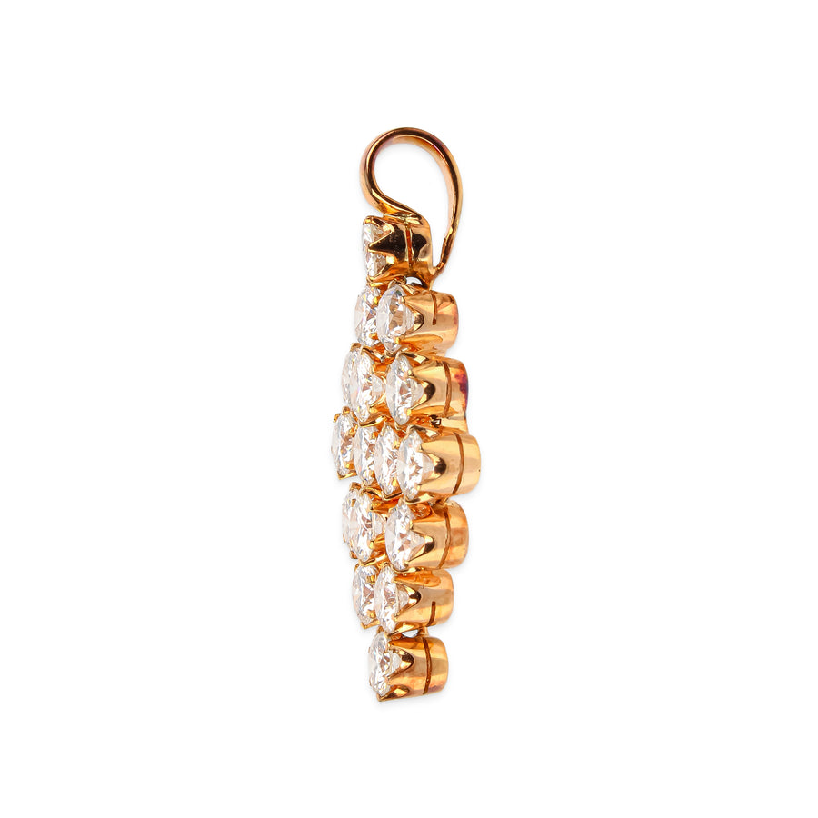 18K Rose Gold Diamond Flexible Pendant