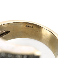 18K White Gold Pavé White & Brown Diamond Ring