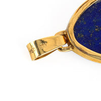 18K Yellow Gold Faceted Lapis Lazuli Pendant