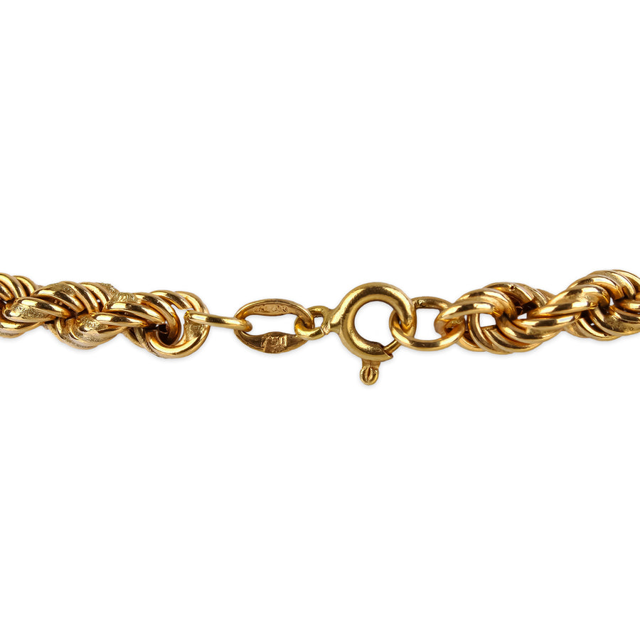 18K Yellow Gold Rope Chain