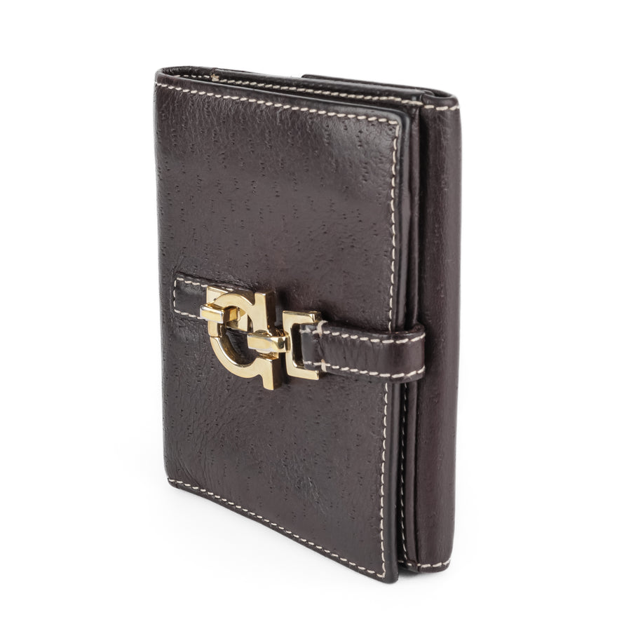 SALVATORE FERRAGAMO Small Wallet - Brown Leather