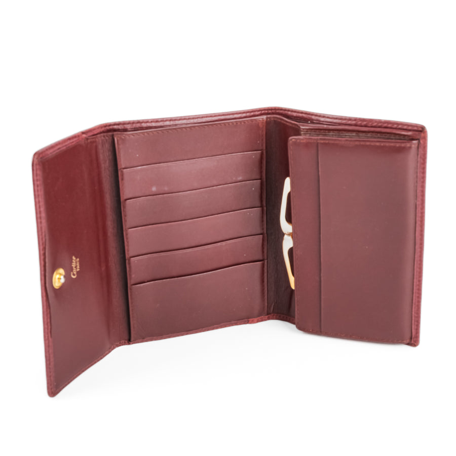 CARTIER Vintage Wallet - Burgundy Leather