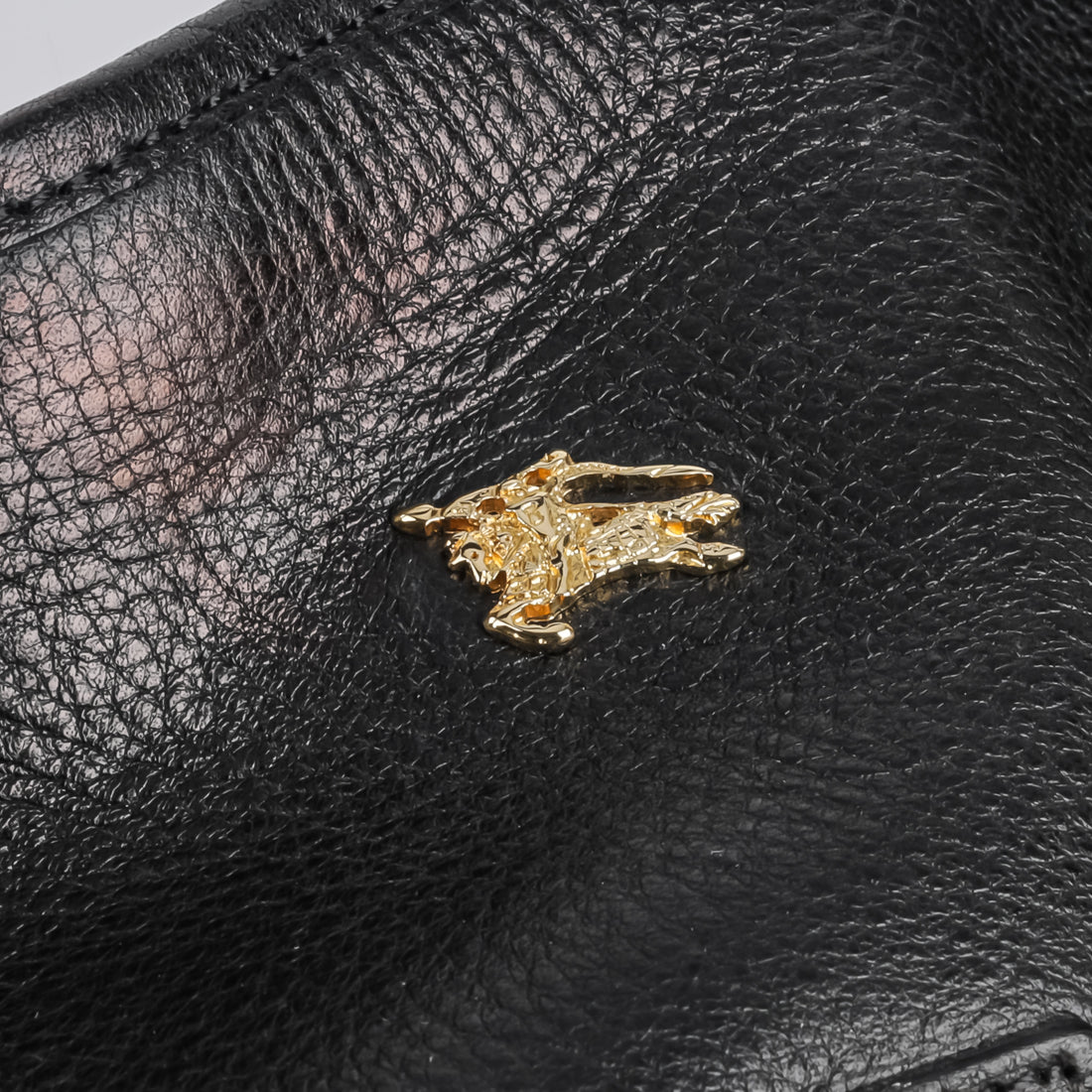 BURBERRY Large Black Leather Chain Shoulder Bag