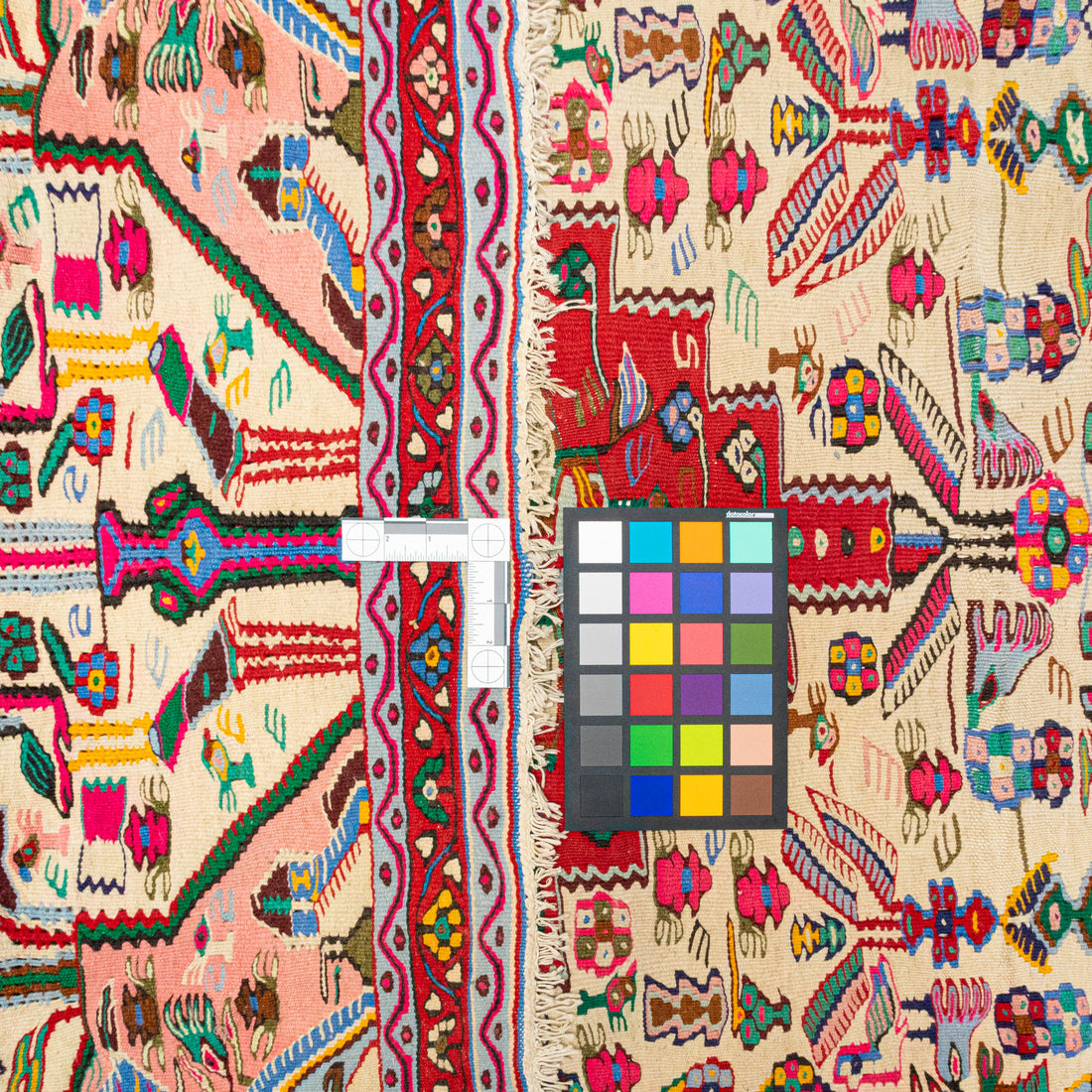 Wool Flatweave Kilim Soumak Style Rug 58"x47"