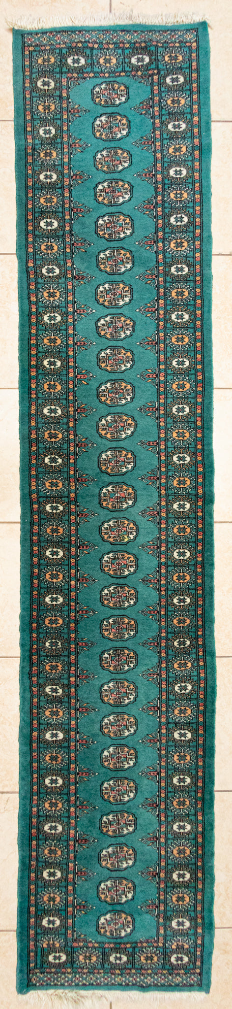 Hand Knotted Wool Bokhara Style Runner            129"x26"