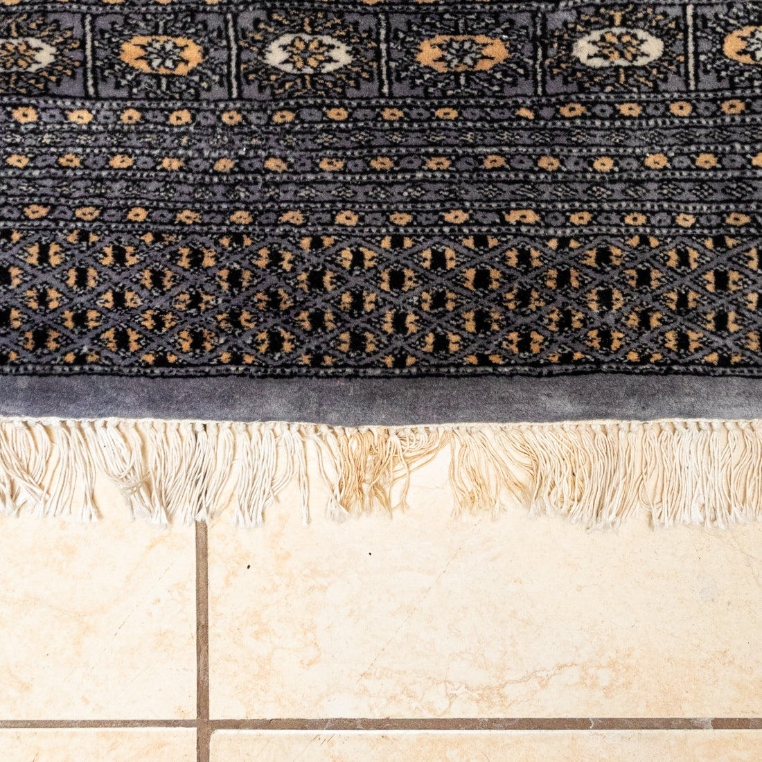 Hand Knotted Fine Bokhara Style Wool Rug        104"x73"