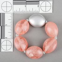 ZSISKA Pink And Silver Bead Bracelet