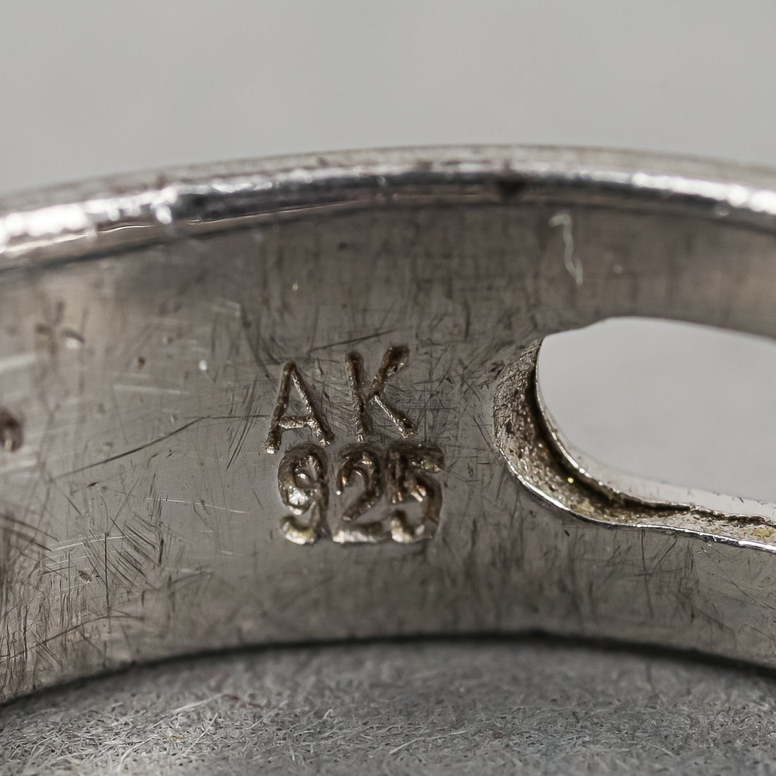 Sterling Silver Amethyst Opal Side Stone Ring