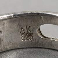 Sterling Silver Amethyst Opal Side Stone Ring