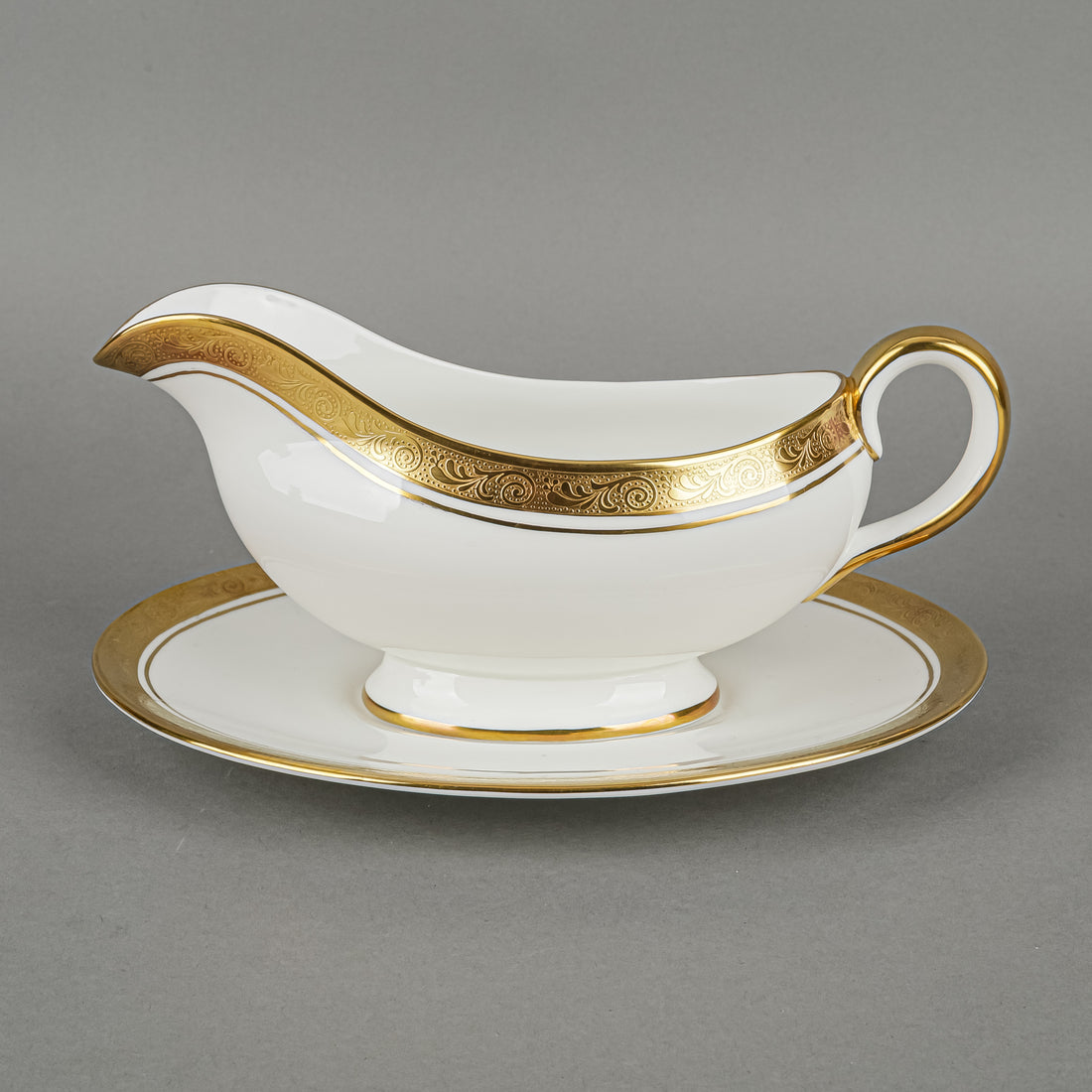 AYNSLEY Argosy 8360 Gravy Boat And Stand
