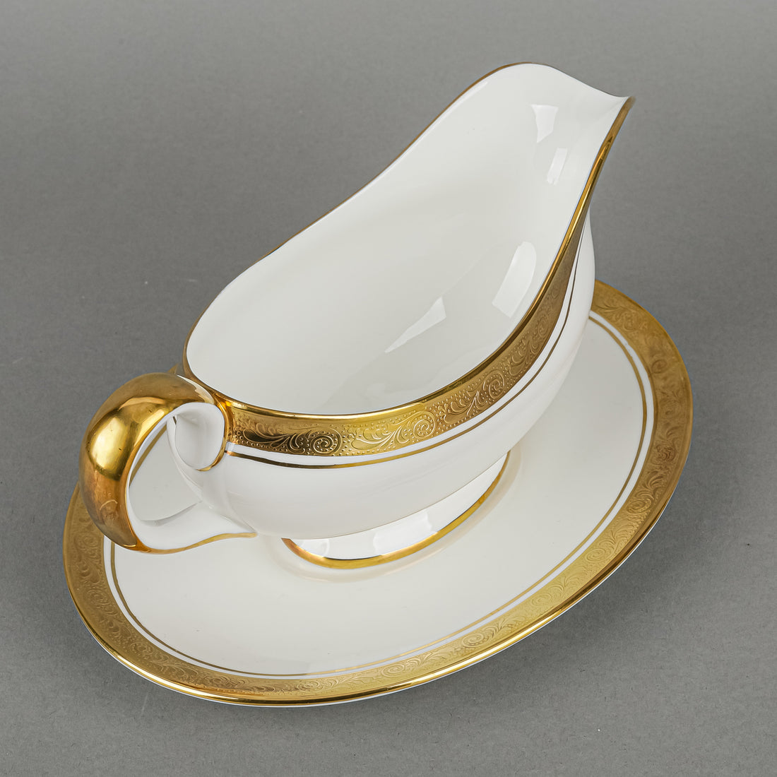 AYNSLEY Argosy 8360 Gravy Boat And Stand