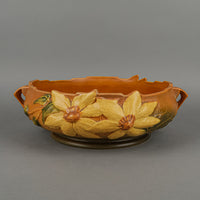 ROSEVILLE Clematis Autumn Brown Console Bowl 6-10"