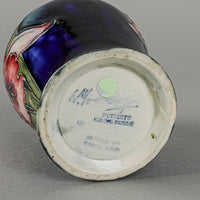 MOORCROFT Orchid Blue Ground Bud Vase