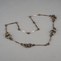 Vintage Brutalist Copper Link Necklace