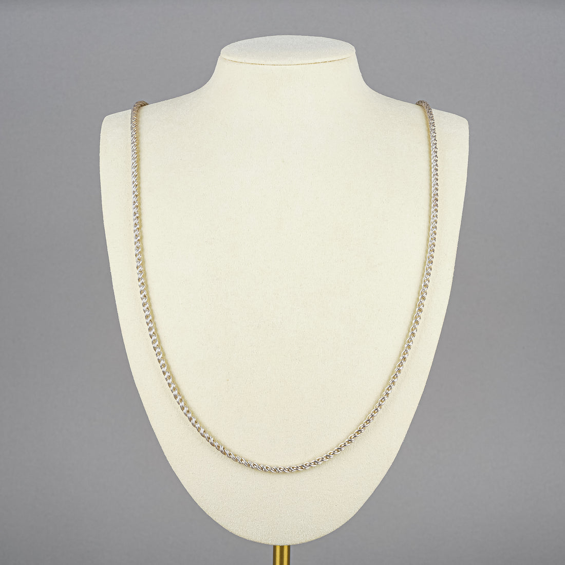 BASKIN BROTHERS Sterling Silver And 18K Chain Necklace