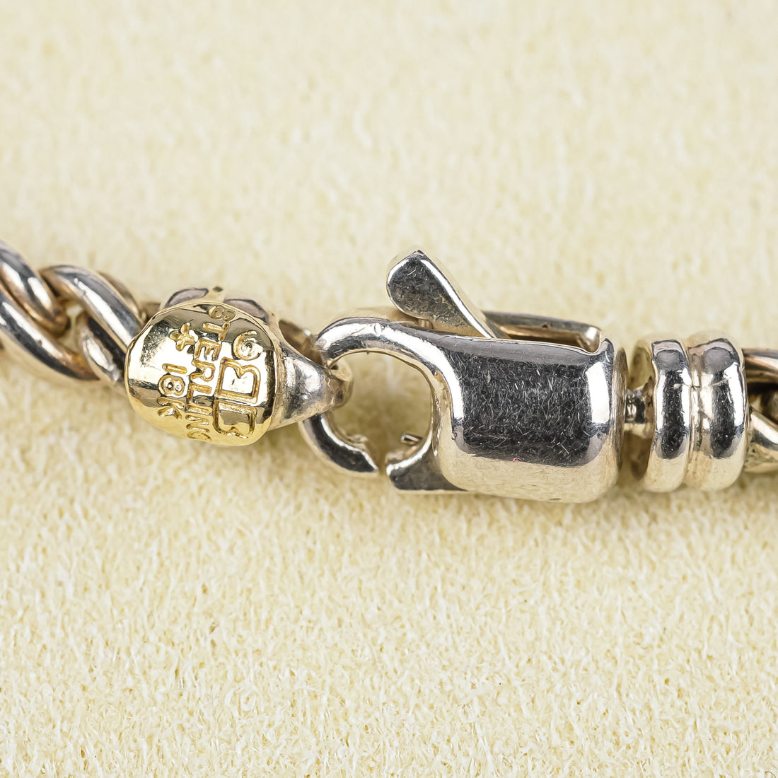 BASKIN BROTHERS Sterling Silver And 18K Chain Necklace