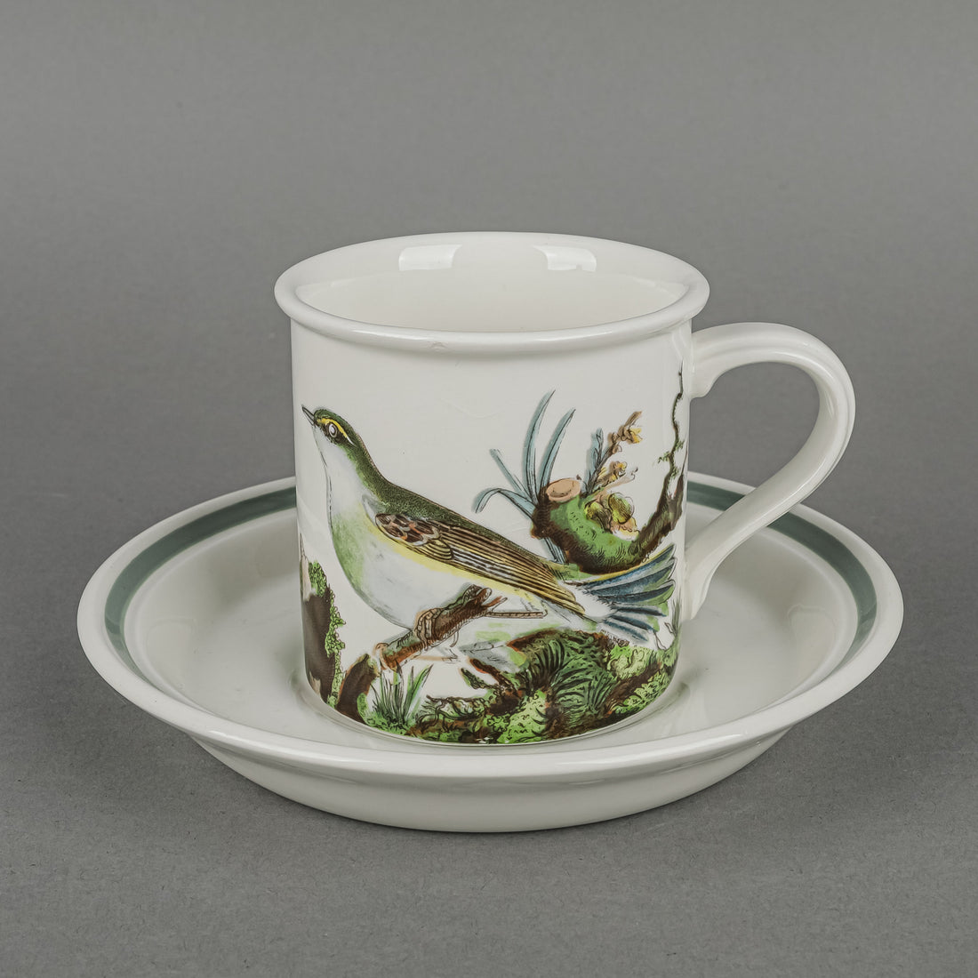 PORTMEIRION Birds Of Britain Coffee Cups & Saucers Set Of 6
