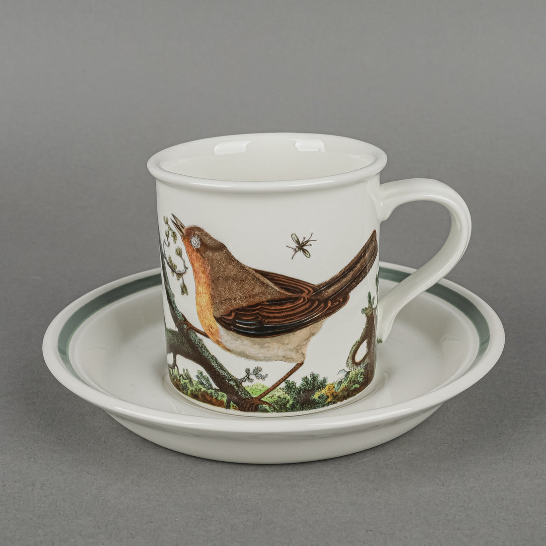 PORTMEIRION Birds Of Britain Coffee Cups & Saucers Set Of 6
