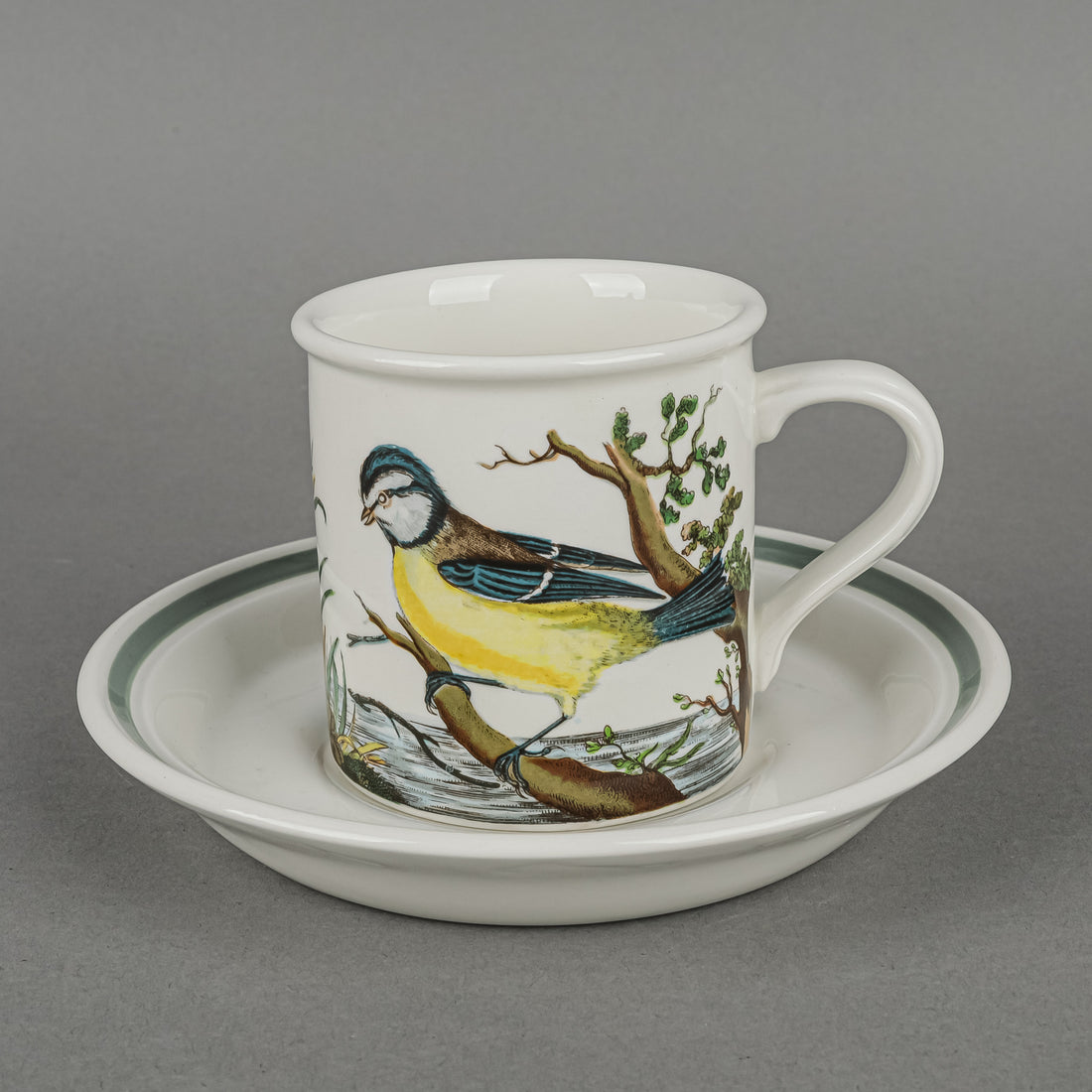 PORTMEIRION Birds Of Britain Coffee Cups & Saucers Set Of 6