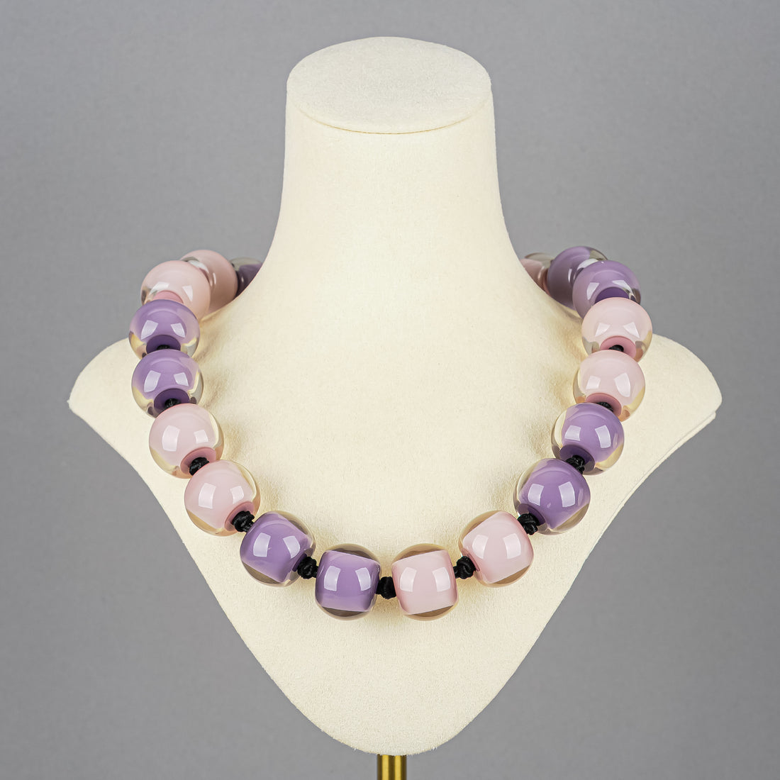 ZSISKA Pink And Purple Bead Necklace