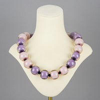 ZSISKA Pink And Purple Bead Necklace