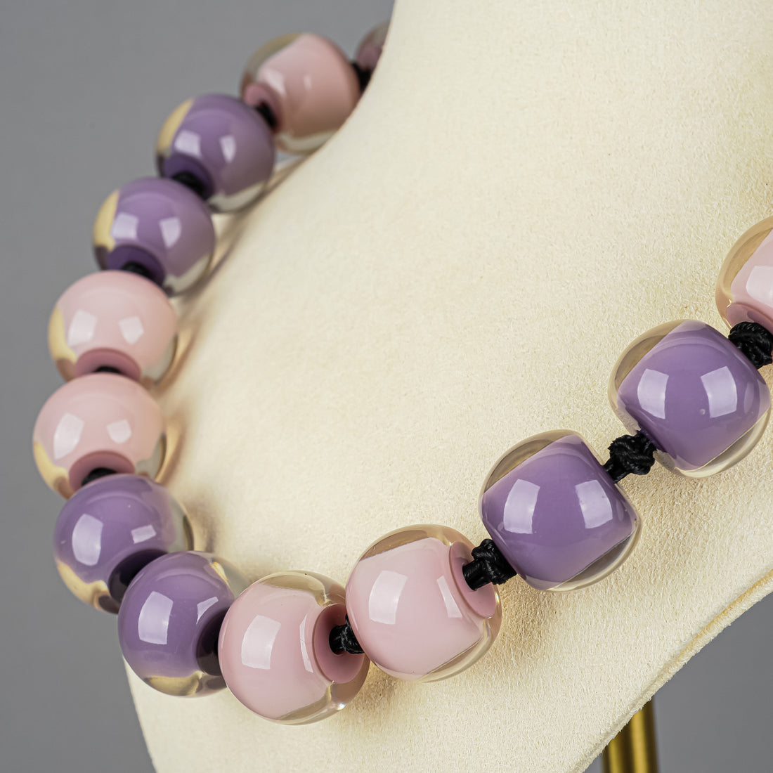 ZSISKA Pink And Purple Bead Necklace