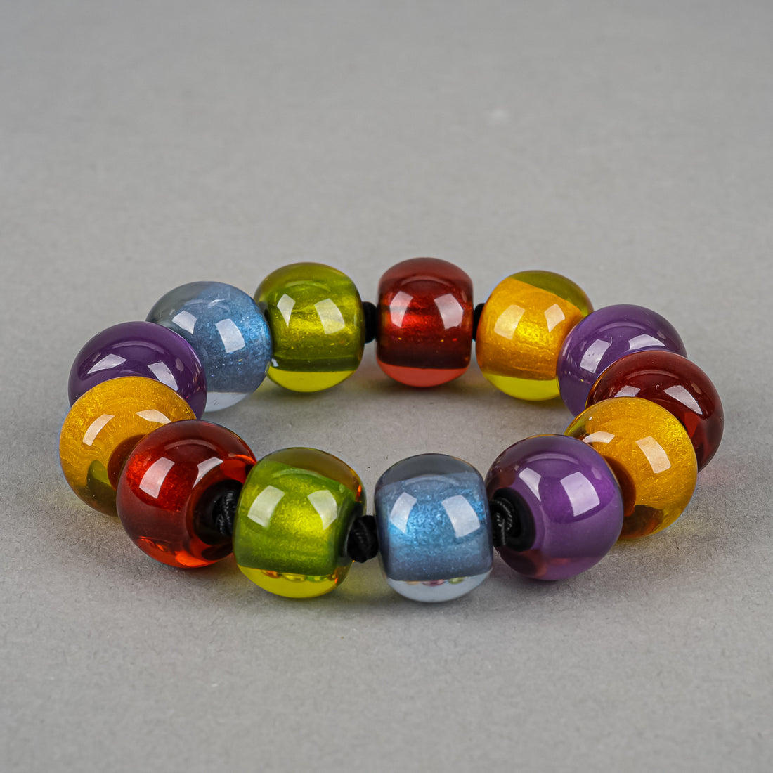 ZSISKA Colourful Bead Necklace And Bracelet Set