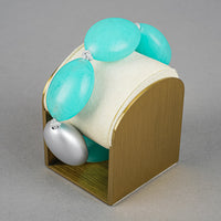 ZSISKA Teal And Silver Bead Bracelet