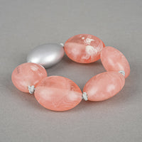 ZSISKA Pink And Silver Bead Bracelet