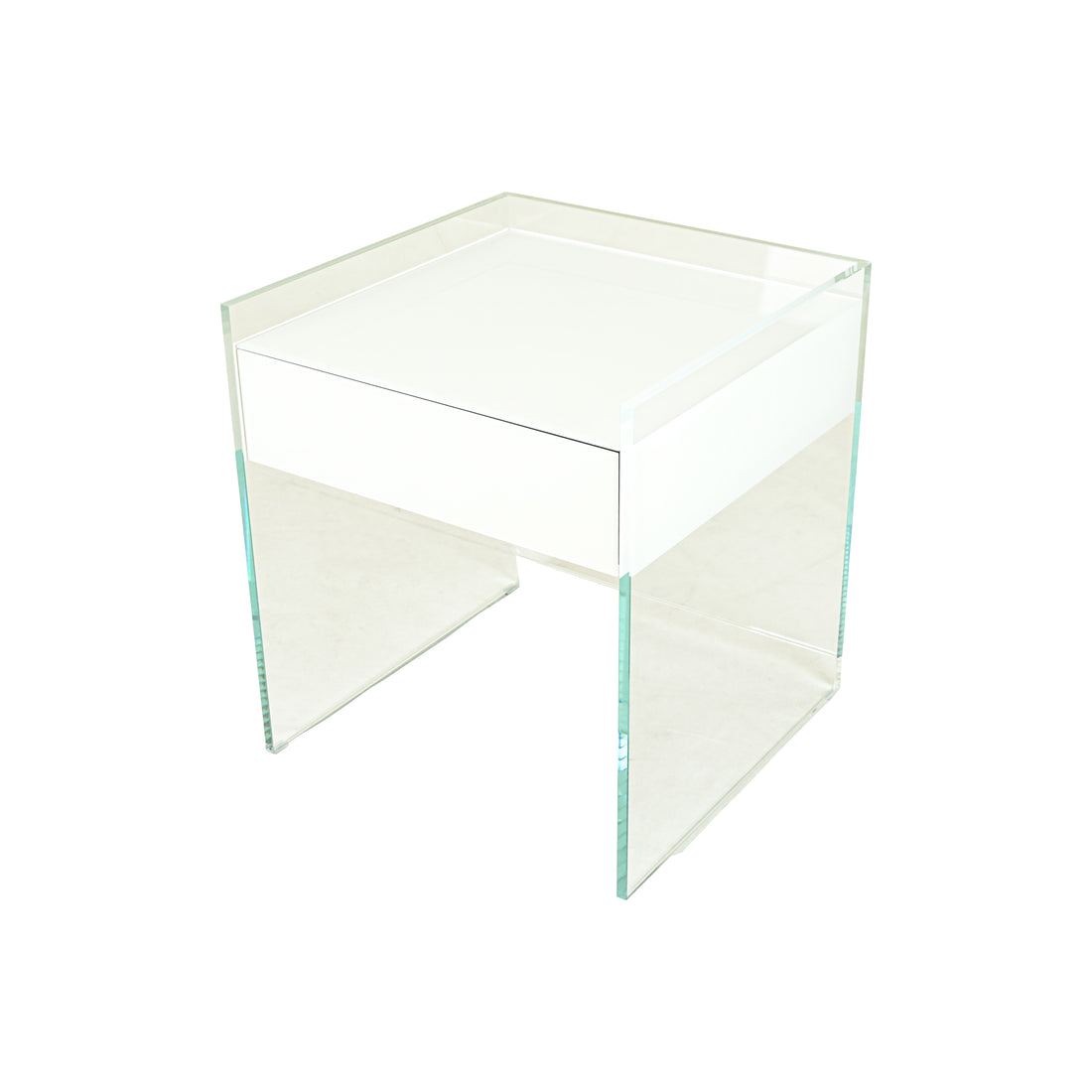 PAIR GLAS ITALIA Float End Tables