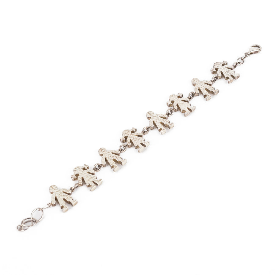 Sterling Boy And Girl Link Bracelet